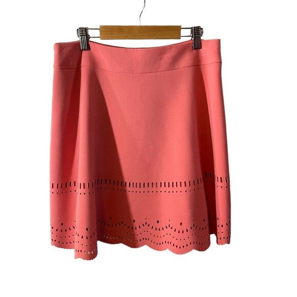 Ann Taylor Loft Pink Laser Cut A Line Skirt Size 6 - Picture 7 of 10